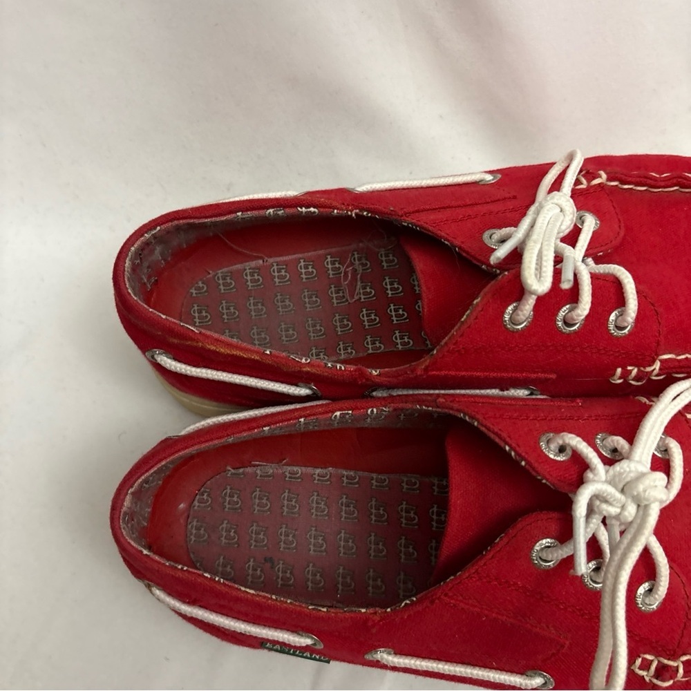Eastland Men’s Boat Shoes Size 12 St. Louis Cardinals Theme Red MLB Baseball STL - Picture 2 of 16